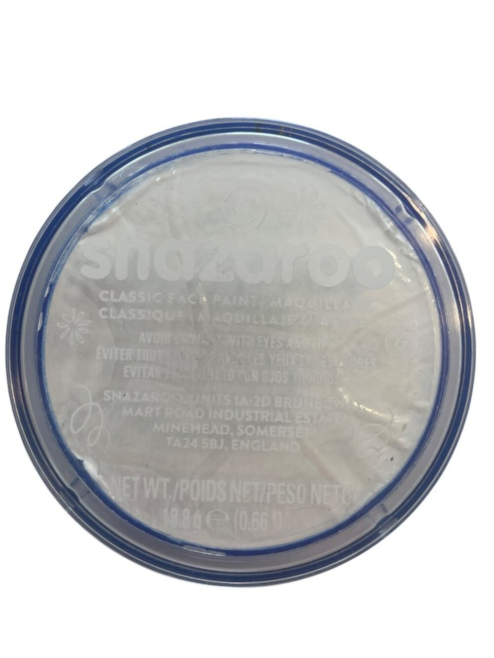 Snazaroo Classic White Face Paint 18.8g Prof-Grade Parties Costumes SEALED NEW - Picture 2 of 3